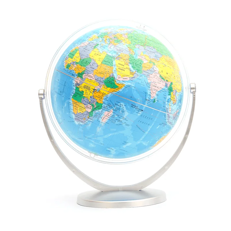 Globo terráqueo 14 cm multigiro político