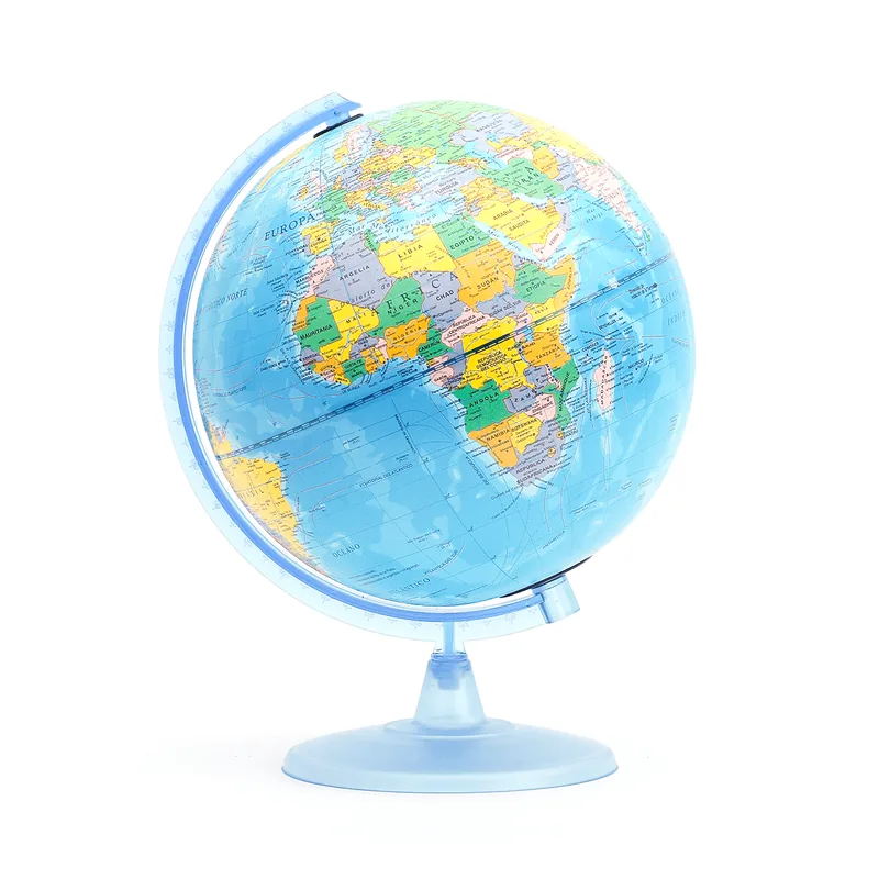 Globo terráqueo 25 cm político base de plástico