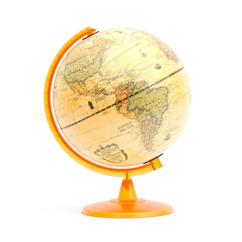 Globo terráqueo 20 cm antiguo base de plástico