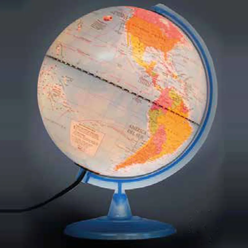Globo terráqueo 20 cm político con luz