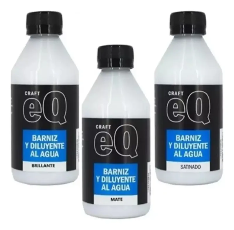 Barniz y Diluyente Eq Arte 250 ml Brillante Mate Satinado