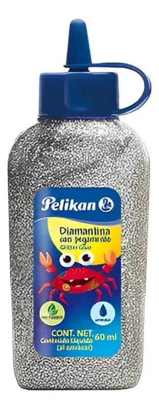 Adhesivo Glitter Plata Pelikan 60 ml