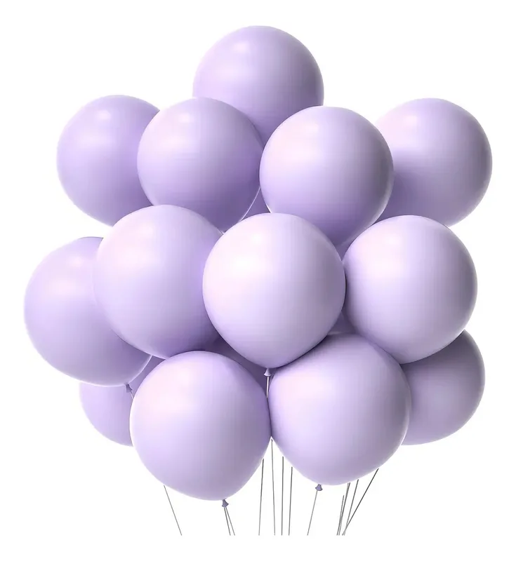 Globos Redondos Color Violeta Látex 10" Aptos Helio Globolandia