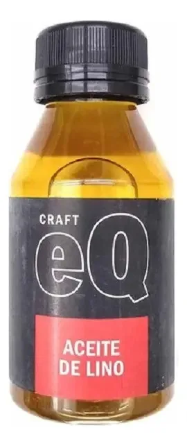 Aceite de Lino EQ 100 ml Pomo para Pinturas en Cartón, Madera, Papel y Tela
